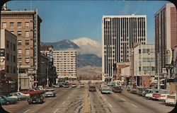 Pikes Peak Avenue and Stone Center Colorado Springs, CO Postcard Postcard Postcard