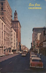 First Street near Santa Clara Avenue Postcard