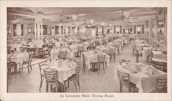 La Louisiane Main Dining Room Postcard