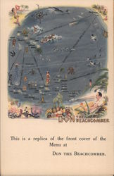 Don the Beachcomber Menu Cover Postcard