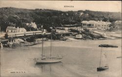 Sailboat Off Shore Postcard