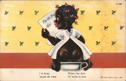 I'm on the Go Black Americana Postcard Postcard Postcard