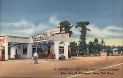 Kozy Kabin Service Station & Kafe Postcard