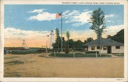 Tourist Camp, Light House Park Port Huron, MI Postcard Postcard Postcard