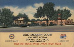 Lido Modern Court Postcard