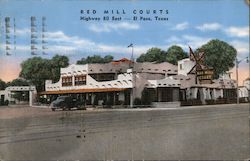 Red Mill Courts, Highway 80 East El Paso, TX Postcard Postcard Postcard