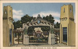 Entrance to Camp Grande Postcard