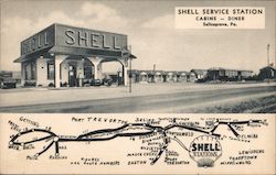 Shell Service Station Selinsgrove, PA Postcard Postcard Postcard