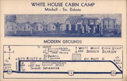 White House Cabin Camp Mitchell, SD Postcard Postcard Postcard