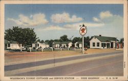 Wilkerson's Tourist Cottages and Service Station Postcard