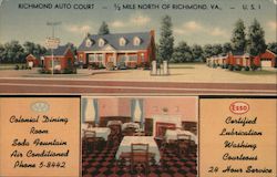 Richmond Auto Court Postcard