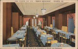 The Fleur De Lis - French Restaurant Atlanta, GA Postcard Postcard Postcard