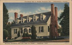 Providence Hll on Middle Plantation Hillway. Williamsburg, VA Postcard Postcard Postcard