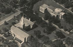 Air View of First Baptist Church and American Antiquarian Society Worcester, MA Postcard Postcard Postcard