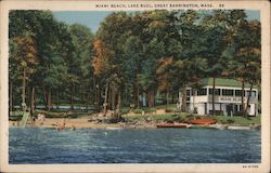 Miami Beach on Lake Buel Great Barrington, MA Postcard Postcard Postcard