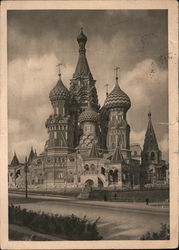 Moscow, La Cathedrale de Basile Le Saint Russia Postcard Postcard Postcard