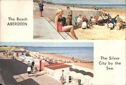 The Beach Aberdeen. The Silver City by the Sea United Kingdom Scotland Postcard Postcard Postcard