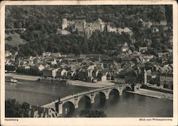 Heidelberg - View from Philosophenweg Germany Postcard Postcard Postcard