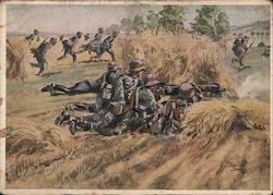 In Battle: Soldiers with Machine Gun W.Berlin, Germany Nazi Germany Postcard Postcard Postcard