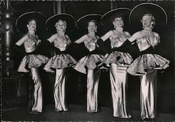 Ladies performing on stage Postcard