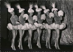 Ladies performing on stage Postcard