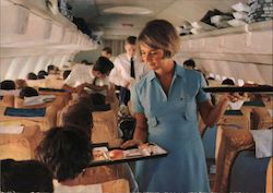 Stewardess - Lufthansa Intercontinental Jet Postcard