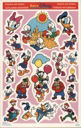 Euro Disney Donald Duck Stickers Postcard