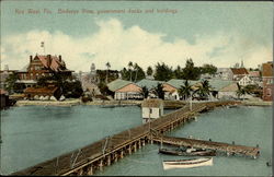 Birds Eye View Government Docks And Buildings Key West, FL Postcard Postcard