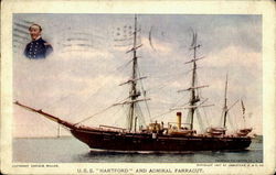 U. S. S. Hartford And Admiral Farragut Postcard