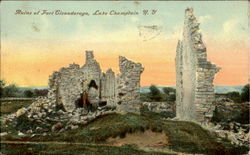 Ruins Of Fort Ticonderoga Lake Champlain, NY Postcard Postcard