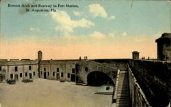 Roman Arch And Runway In Fort Marion Postcard