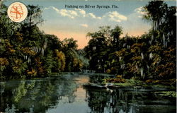 Fishing On Silver Springs Scenic, FL Postcard Postcard