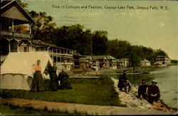 View Of Collages And Pavilion, Cayuga Lake Park Postcard