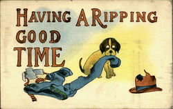 Having A Ripping Good Time Postcard