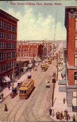 Pike Street Looking East Postcard