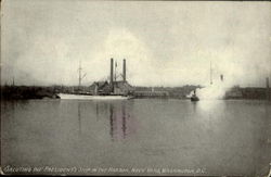 Saluting The President's Ship In The Harbor, Navy Yard Washington, DC Washington DC Postcard Postcard