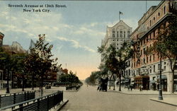 Seventh Avenue At 126Th Street New York City, NY Postcard Postcard