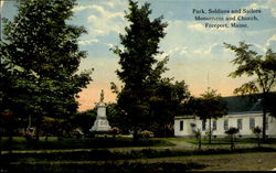 Park Soldiers And Sailors Monument And Church Postcard