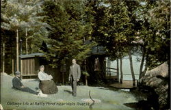 Cottage Life At Hall's Pond Postcard