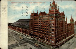 Pennsylvania R. R. Station Philadelphia, PA Postcard Postcard