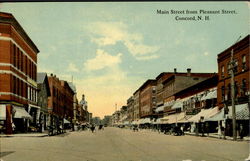 Main Street From Pleasant Street Concord, NH Postcard Postcard