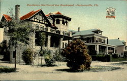 Residence Section Of The Boulevard Jacksonville, FL Postcard Postcard