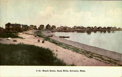 Beach Scene Sand Hills Postcard