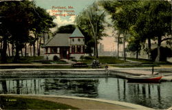 Shelter House, Deering Oaks Portland, ME Postcard Postcard