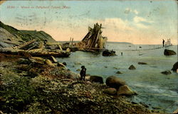 Wreck On Cuttyhunk Island Postcard