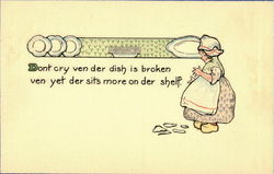 Don’t cry ven der dish is broken Postcard