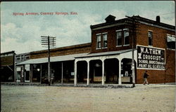 Spring Avenue Conway Springs, KS Postcard Postcard