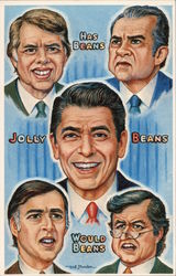 The Beans: Caricatures of Political Figures Postcard