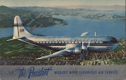 Fly "The President" World's Most Luxurious Air Service Aircraft Postcard Postcard Postcard