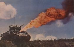 Flamethrowing Tank Postcard